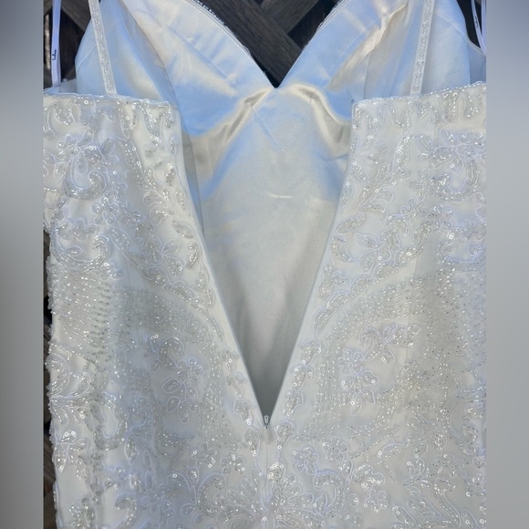 NWOT Dream Romance Beaded Tulle Trumpet Maxi Dress - Picture 8 of 14